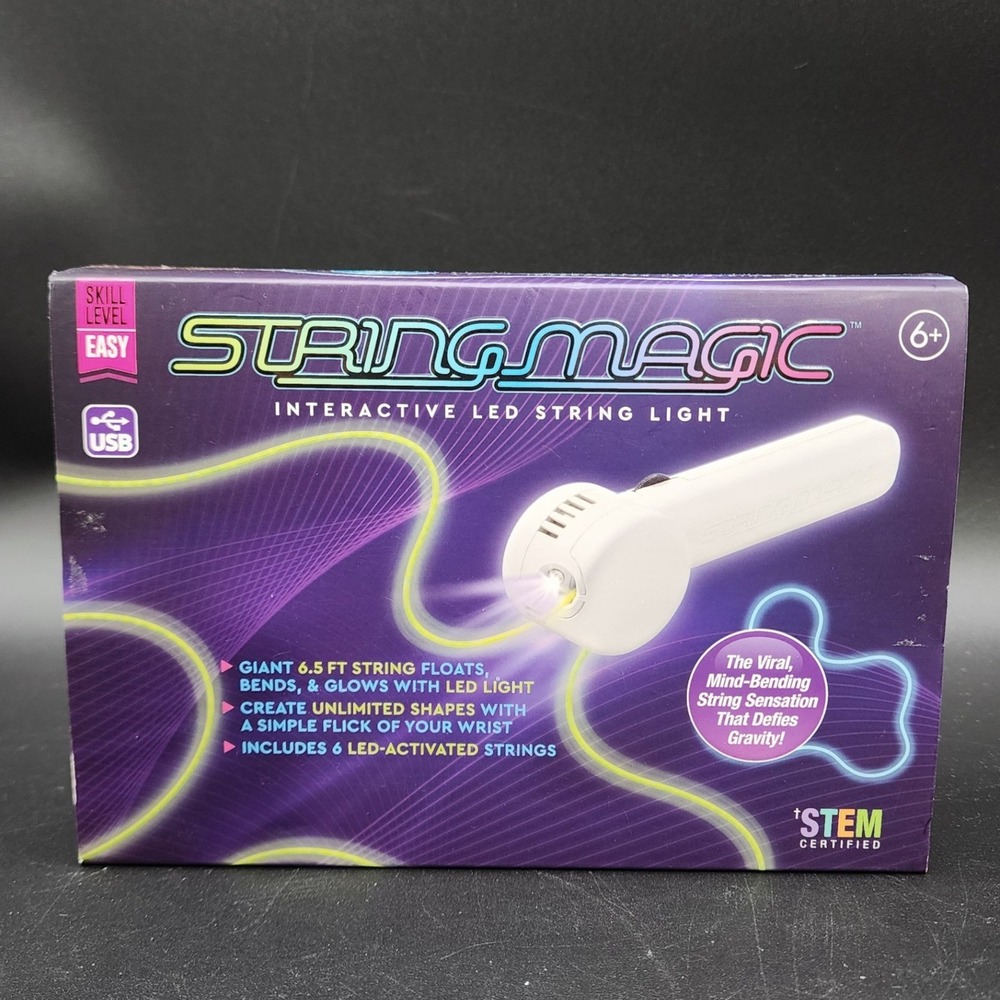 ZipString Luma White LED Interactive String Light Toy STEM Physics Kinetic Flow - Picture 6 of 6